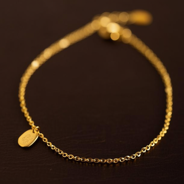 黄金细项链图片