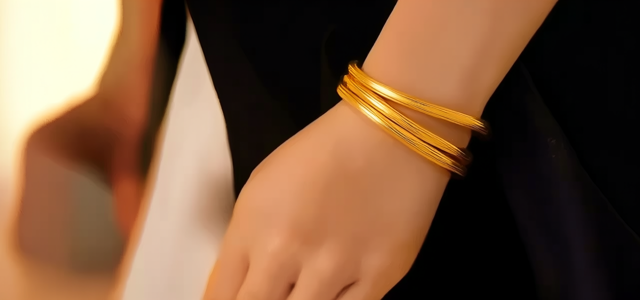 黄金手链图片女款